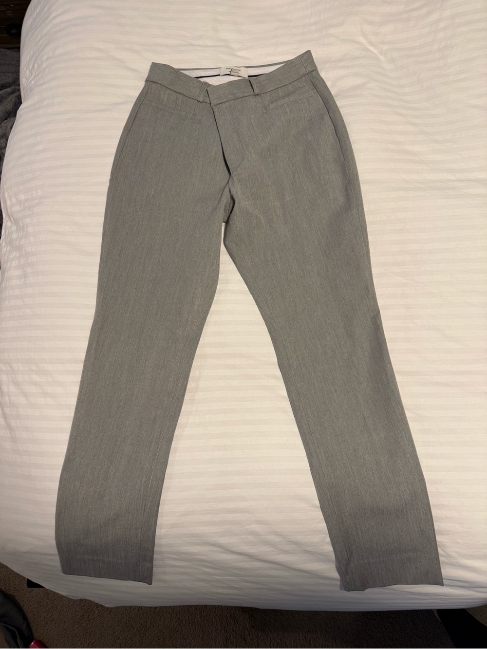 Women’s Gray Plaid Dress Pants - Classic Tailored Fit
